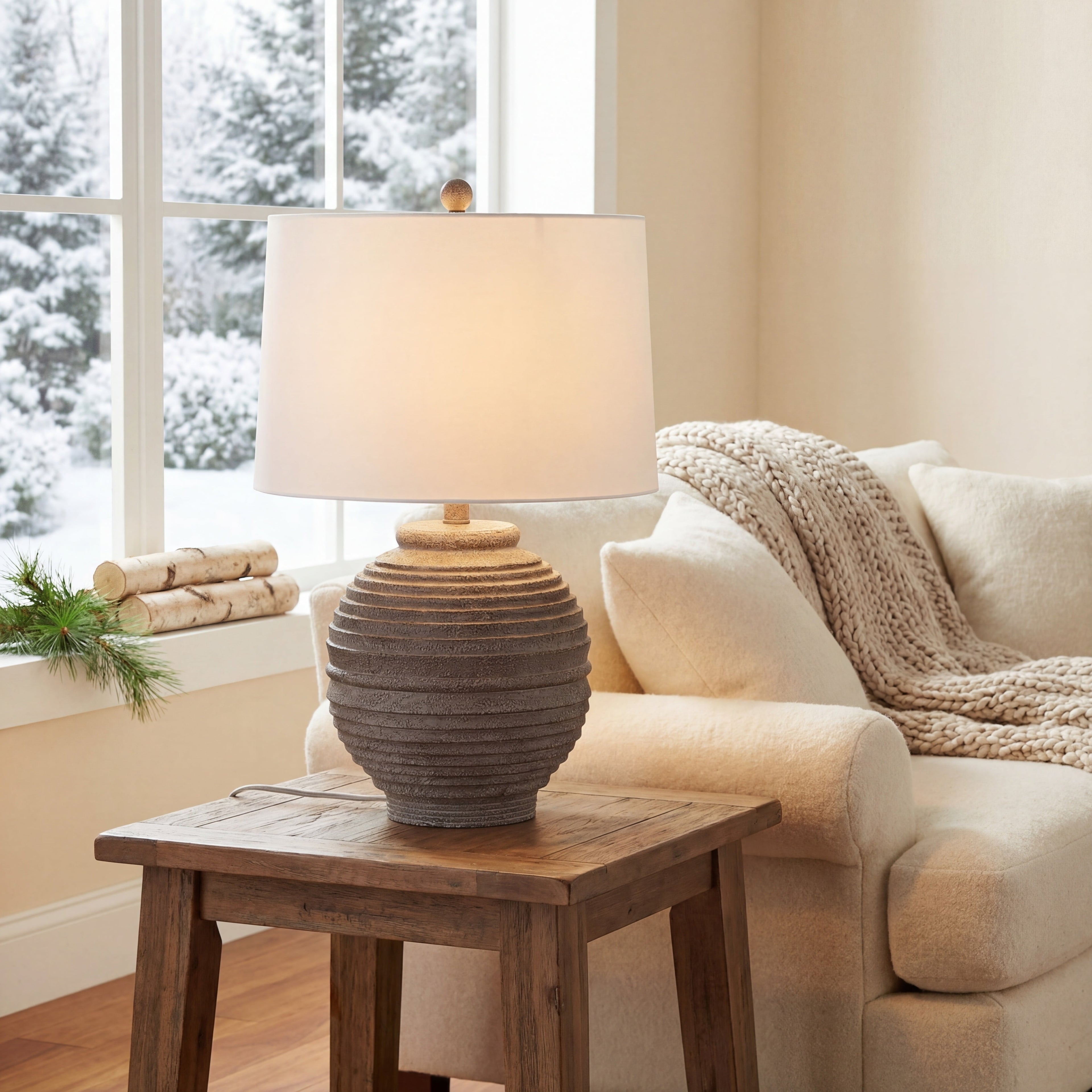 SAFAVIEH Pendri 24 in. Classic Contemporary Table Lamp, Brown