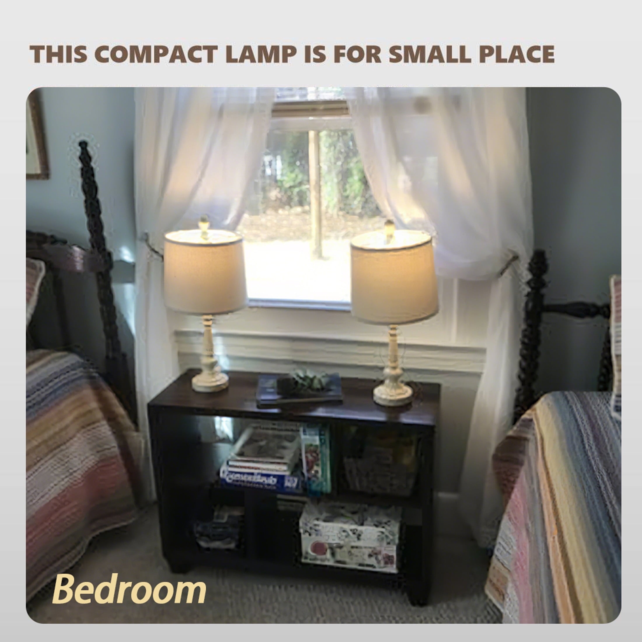 Oneach 20.25" Retro Farmhouse Table Lamp Sets of 2 for Living Room Bedroom Rustic Bedside Nightstand Lamp Resin